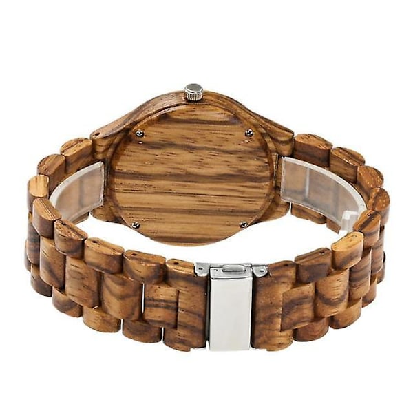 Träarmbandsur Analog Kvartsrörelse Träur Herrar Med Ask