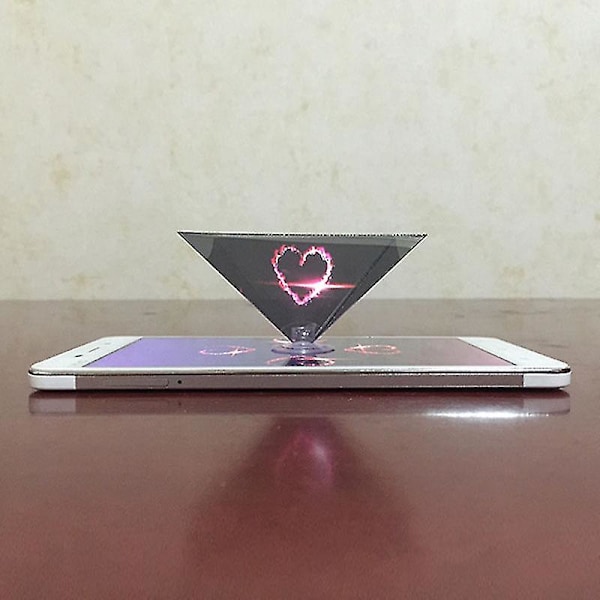 3D Hologram Pyramide Display Projektor Videostativ Universal For Smart Mobiltelefon