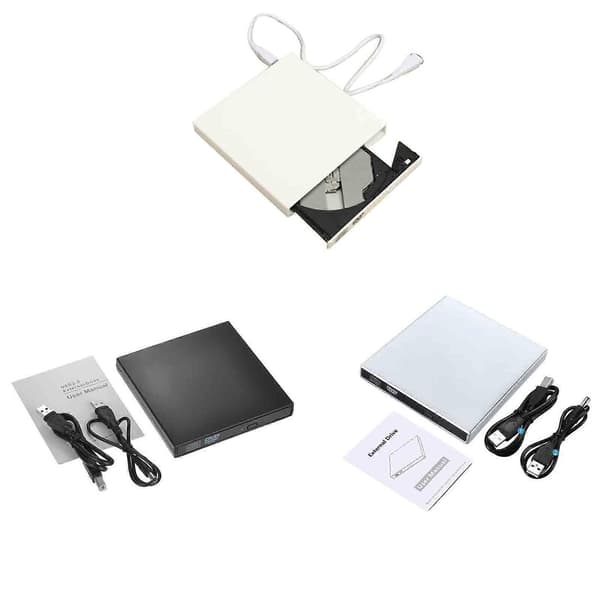 Extern CD/DVD-enhet för Laptop, USB 2.0 Extern DVD-enhet Bärbar DVD-spelare Black