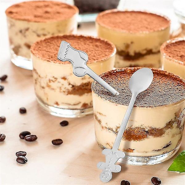 16 stk. Julepynt til hjemmet Rustfrit Julekaffeskeer Dessert Skeer Spisebestik Køkken N