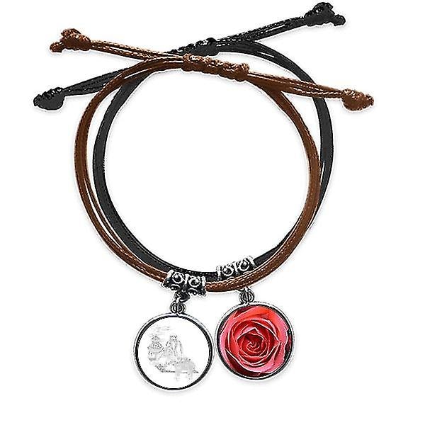 Dao Kina Ox Lao Tzu Armband Rep Snöre Händer Kedja Läder Ros Handled