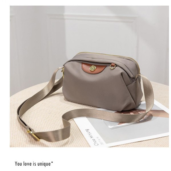 Unisex Multifunctional Waterproof Oxford Cloth Fashion Waist Bag Casual One Shoulder Messenger Chest Bag (khaki