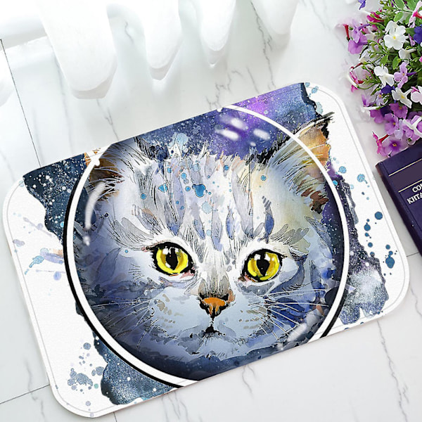 Rolig Djur Katt Universum Rymd Galax Katter Kattunge Dörrmatta Inomhus/Utomhus/Badrum Mattor 40x60 Cm