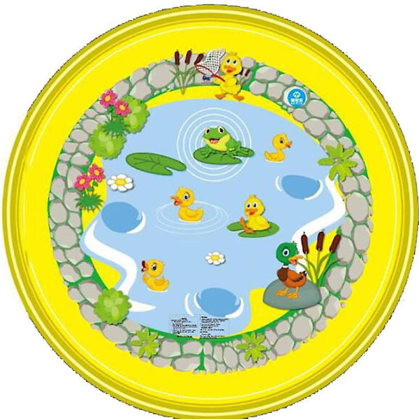 Mimigo Splash Pad, Sprinkler til Børn & Baby og Hunde Pool Udendørs Legetøj Vand Legetøj 3-i-1 Vand Legetøj Gaver til 1 2 3 4 5 År Gamle Drenge Piger Toddler S YELLOW