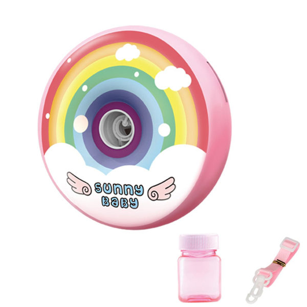 Kamera bubbel leksak Donut form Anti-läckage ABS dynamisk musik kamera maskin leksak för barn Pink