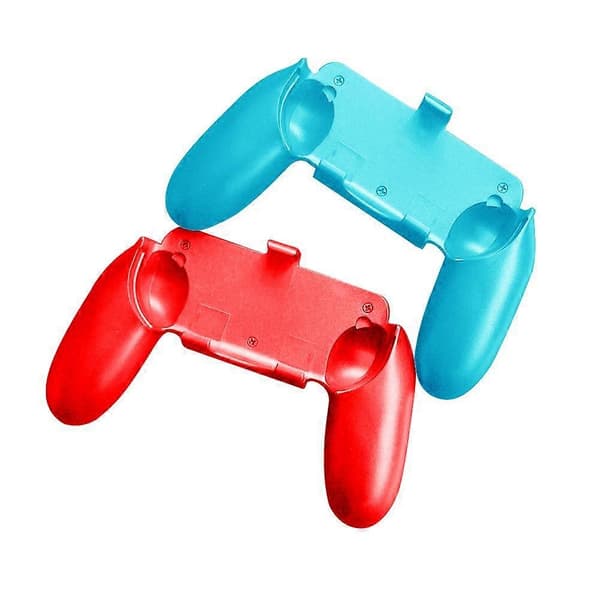 2-pak Lille håndtag håndgreb NS spilhåndtag Holdbart håndtag Controller Grip Kit til Switch konsol håndtag kit Håndtag holder Red blue