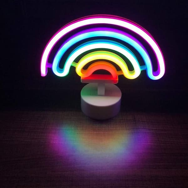 LED Ananas Neon Skilt Luau Sommerfest Dekorasjon Multi rainbow