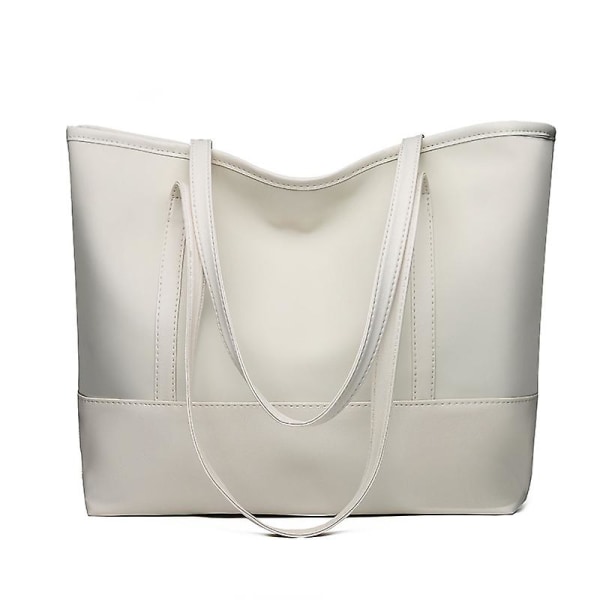 Women Tote Bag,stylish Waterproof Nylon Ladies Shoulder Bag, Folding Beach Travel Bag For Work,shopping, School Black Large A916-674 White