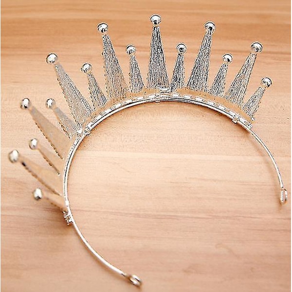 Brudeskrone Tiara Bryllup Prinsesse Hodebånd Diamant Krystall Hårtilbehør style4