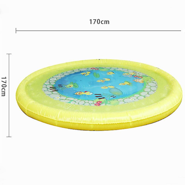 Mimigo Splash Pad, Sprinkler til Børn & Baby og Hunde Pool Udendørs Legetøj Vand Legetøj 3-i-1 Vand Legetøj Gaver til 1 2 3 4 5 År Gamle Drenge Piger Toddler S YELLOW