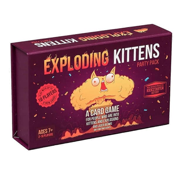 Exploding Kittens Party Pack af Exploding Kittens - Kortspil til Voksne Teenagere & Børn - Sjove Familiespil