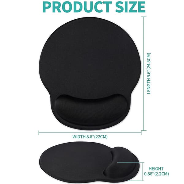 Musematte med håndleddsstøtte, ergonomisk musematte med håndleddsstøtte, komfortabel musematte for bærbar PC, smertelindrende musematte E