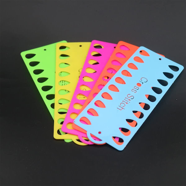 12-pack broderigarnorganiserare, korsstygnstillbehör, nålgarnshållare, förvaringsverktyg, 20 positioner, syverktyg (blandade färger)