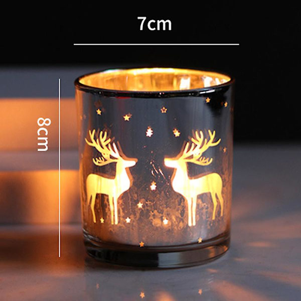 Ljusstake i klart glas, värmeljushållare, ljusstake, europeiska dekorationer Alphabet