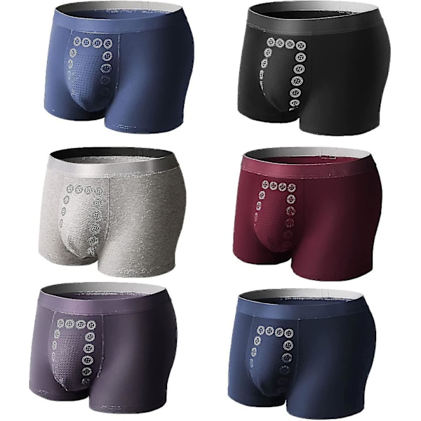 6 stk. Energi Felt Terapi Mænds Underbukser, Energi Felt Terapi Mænds Bukser, Magnetisk Energi Felt Terapi L
