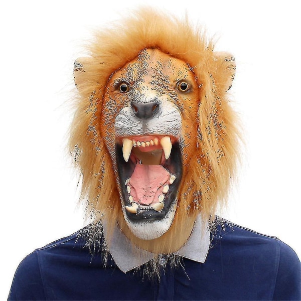 Lion Latex Mask Halloween Cosplay Bar Party Funny Animal Mask