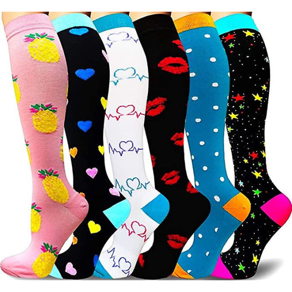 Casual sports compression socks, outdoor long compression socks for men and women L XL set1