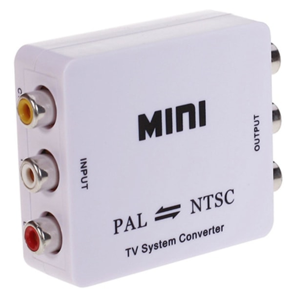 Pal/ntsc/secam til Pal/ntsc toveis tv-systembytter-omformeradapter