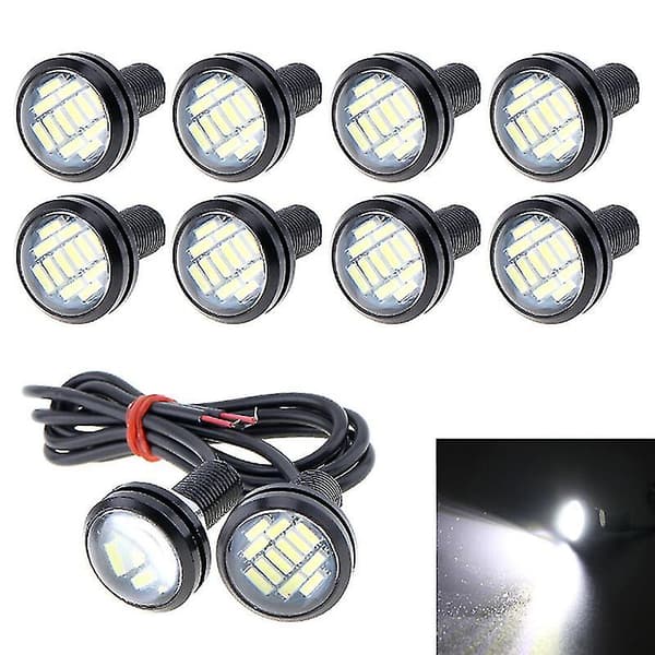2 stk. 12V 15W Backup Dagkørelys LED Spotlys Øjenlys Bil Lampe
