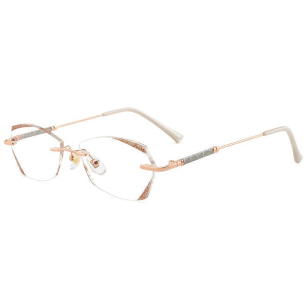 Fashion Anti Blue Light Läsglasögon Anti-wear Reptålig Med Blått Ljusfilter För Att Läsa Tidningar Böcker 200 Bright Gold Champagne