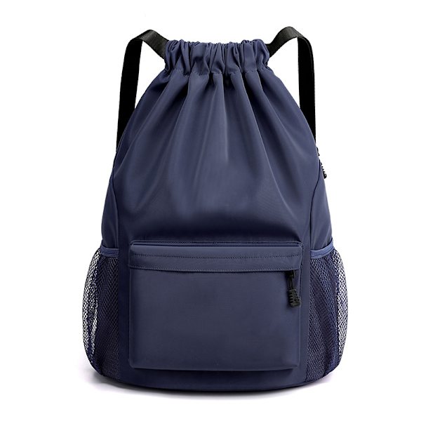 Reise lomme ryggsekk for kvinner, lett og enkel snorpose, stor kapasitet sports- og treningsbag for menn Navy blue