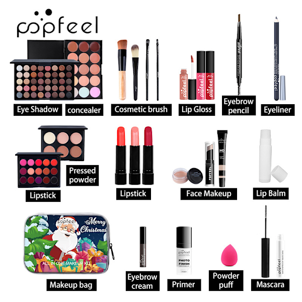 Julekosmetik sæt makeup scene pige ferie performance makeup KIT003H