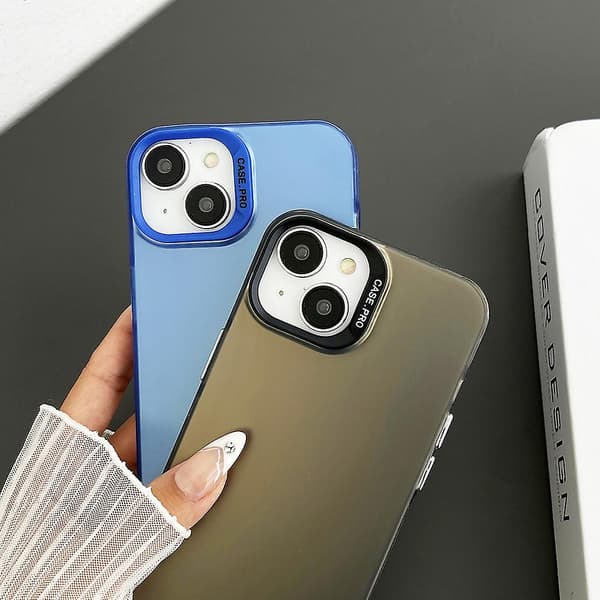 Til Iphone 14 Plus Translucent Matte Telefonetui Tpu+pc Anti-drop Bagcover Blue