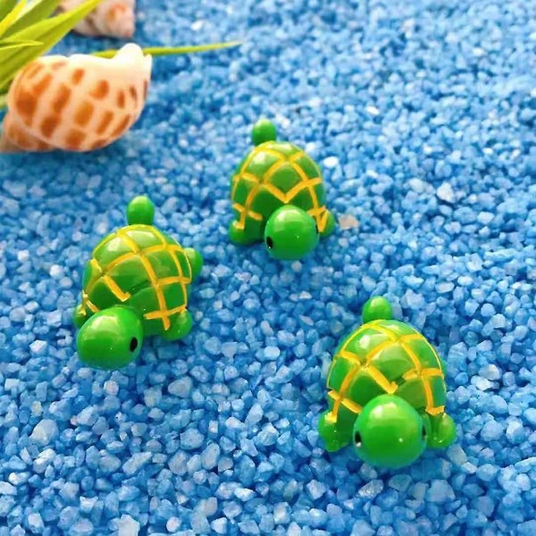 3 stk miljøvenlig harpiks kunstskildpadde gør-det-selv-håndværk mikrolandskabsprydning