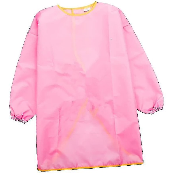 Barnmålarsmock, barnförkläde, blått, S pink L