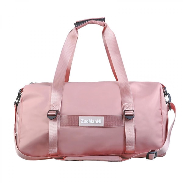 Women Men Sports Handbag Sneakers Storage Zipper Closure Bag Hiking Workout Large Capacity Tote Pouch Pink