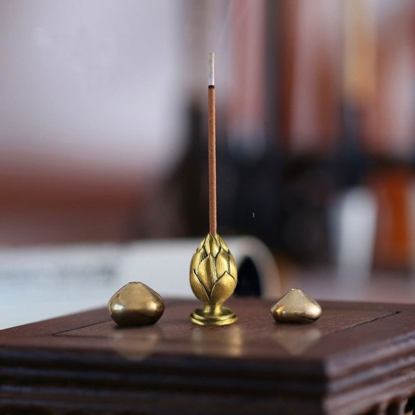 Incense Burner Holder Delicate Decorative Dark Brass Color Handcrafted Beautiful Incense Holder For Office