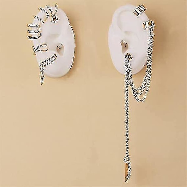 7 Par Örhängen Utan Piercing, Falska Brosk Cuffs, Söt Helix Örhänge Stud för Kvinnor