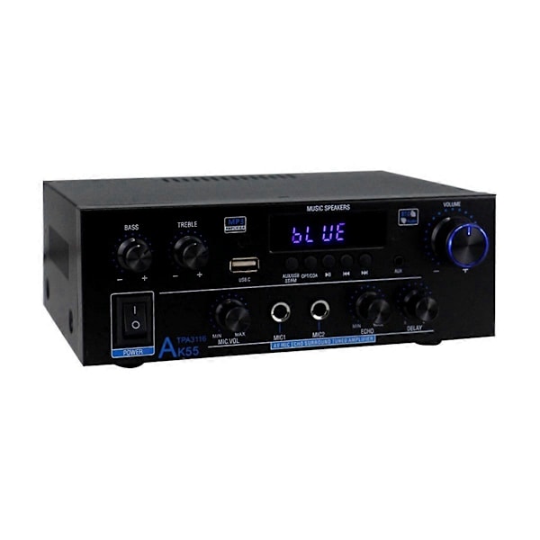 Kotivahvistin AK55 900W Max 2.0 Kanavaa Bluetooth Audio Hifi AMP Karaoke Musiikkisoitin EU