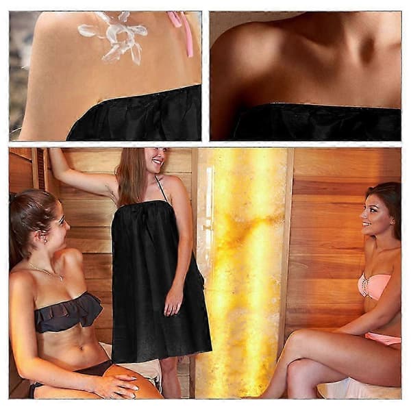 12 stk Engangs Badekjole Salon Sauna Brusekjole Engangs Kjole Spa Wrap Engangs Badekåbe