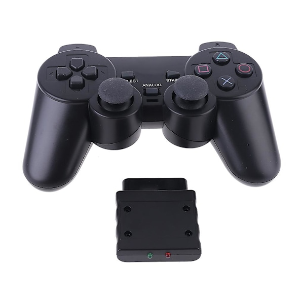 Trådløs Spillkontroll Vibrator 2.4GHz USB Spillkontroll Håndtak Joystick med Mottaker for PS2 For 2 Spilltilbehør