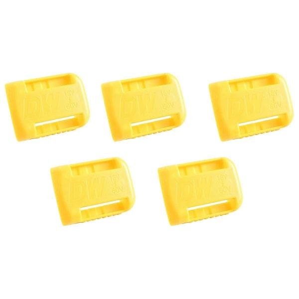 5-pack Batterihållare Dockfästen för DeWalt 20V 60V Batteri, Väggpanel Hylla Bältesklämma Förvaring Eller
