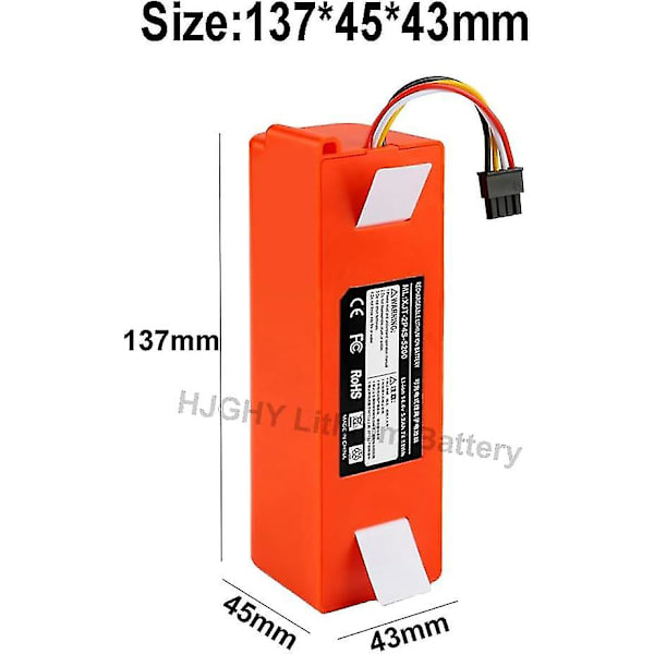 14,4v robotdammsugare ersättningsbatteri 14,4v li-ion-batteri dammsugare sopbatteri tillbehör