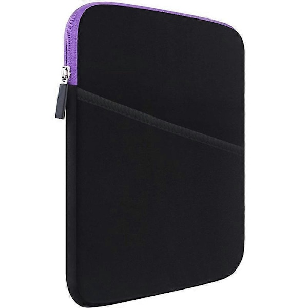 Tabletin suojakotelo lisätaskulla, musta+violetti 12,9 tuuman uudelle iPad Prolle (6./5./4./3. sukupolvi) 13 tuuman Surface Pro 9/8/X suojapussi