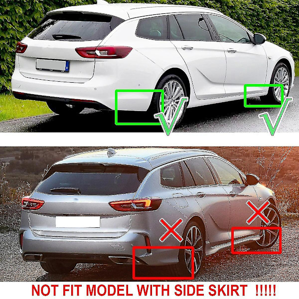 4x för Opel Vauxhall Insignia B Mk2 Buick Regal Holden Commodore 2018 - 2022 Stänkskydd Stänkskydd 2019 2020 2021 (ws)