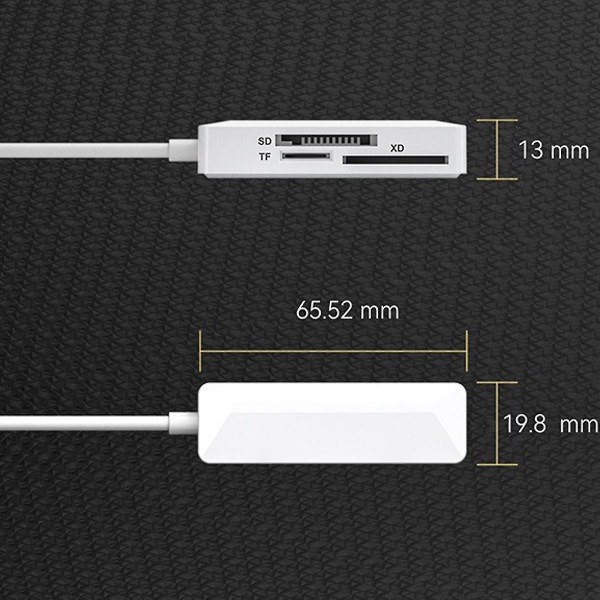 Ios8pin kortläsare Tfsd Xd 3 i 1 kortläsare för bärbar telefon surfplatta