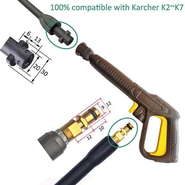 Trycksättningsmunstycke för Karcher K2 K3 K4 K5 K7
