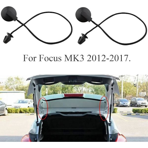 Paketti Takasivun Hyllyyn Kiinnitettävällä Narulla Yhteensopiva Ford Focus Mk3 2012-2017 Cv6z5846538a Bm51a46538aa