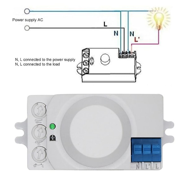 Mikrovågsrörelsesensor 5.8ghz Radar Sensor Switch 360 Grader Radar Rörelse