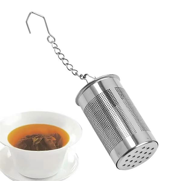 Teinfuser i rustfritt stål, teblad-diffuser, krydderkule, tesil, finmasket kaffe