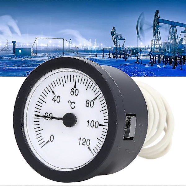 Instand Read 2-tommers urskivetermometer, urskivetermometer, 0120c kedeltermometer, rustfrit brygningsgrydetermometer, til måling af væsker, hovedsageligt vand