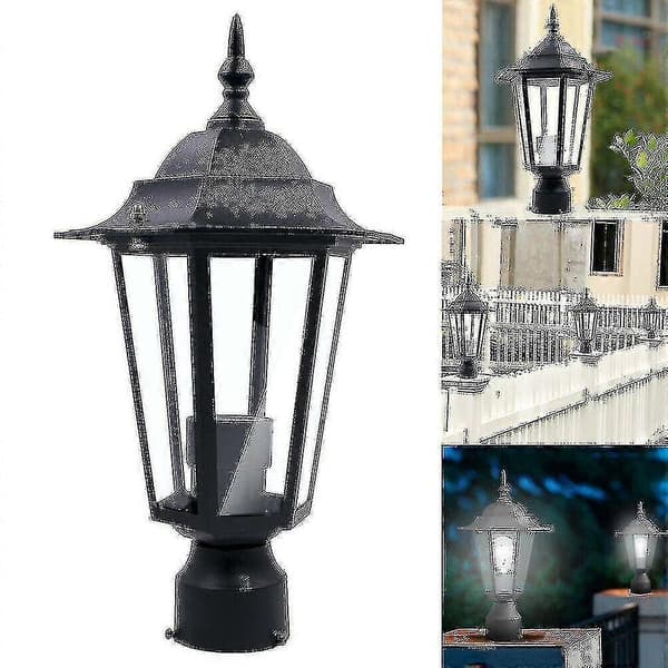 Post Lampe Udendørs Have Terrasse Indkørsel Have Lanterne Lampe Sort Top
