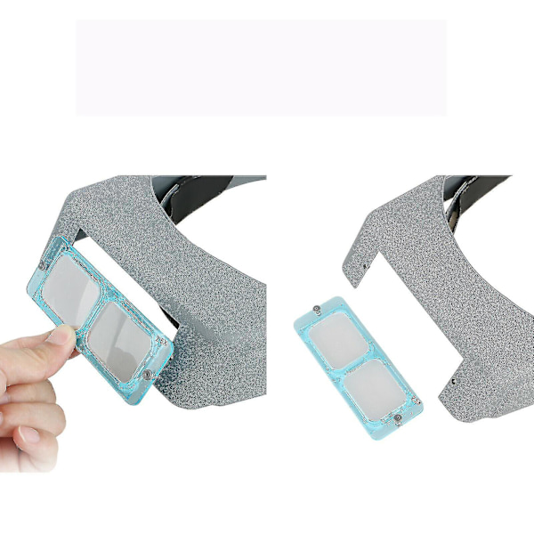 Optivisor Linse Hovedbånd Forstørrelsesglas Briller Forstørrende Visir Glas Hovedbånd 4 Linser