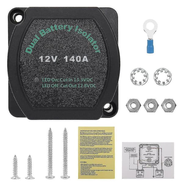 Dubbelbatteri Split Charge Relay 12v 140a Spänningskänslig Husbil Vsr