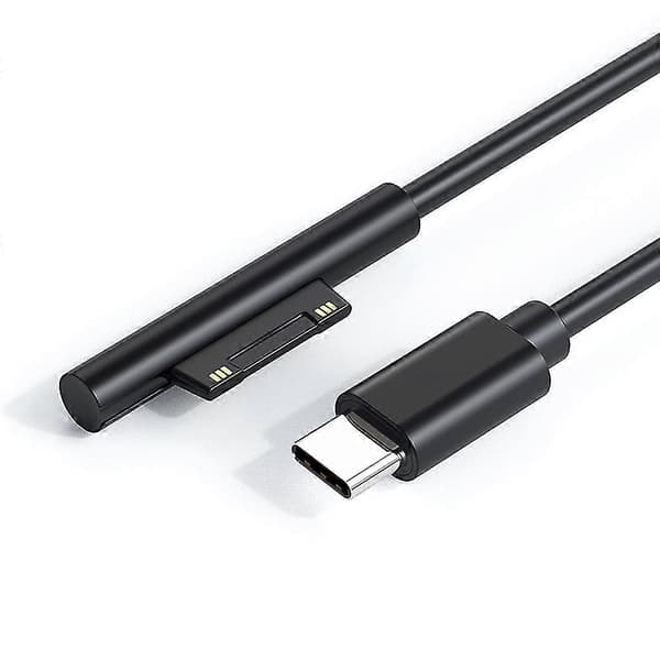 USB-C Strømforsyning Ladeadapter Kabel for Surface Pro 7/6/5/4/3
