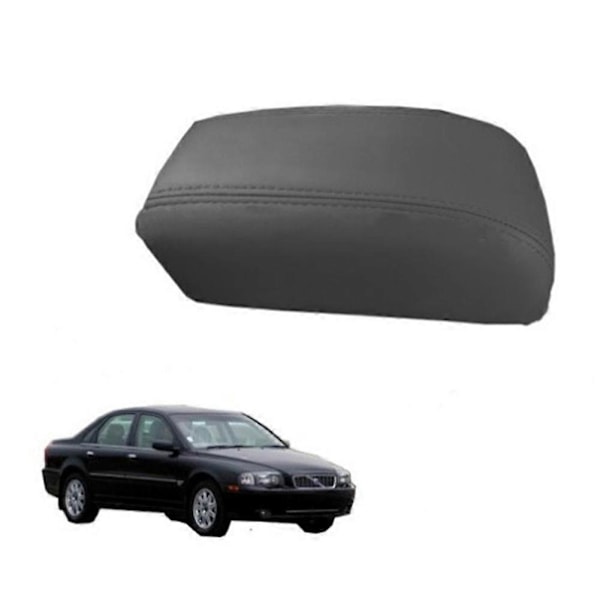 Bil Fiberläder Mittkonsol Armstöd Box Skyddskåpa för Volvo S80 1999-2006